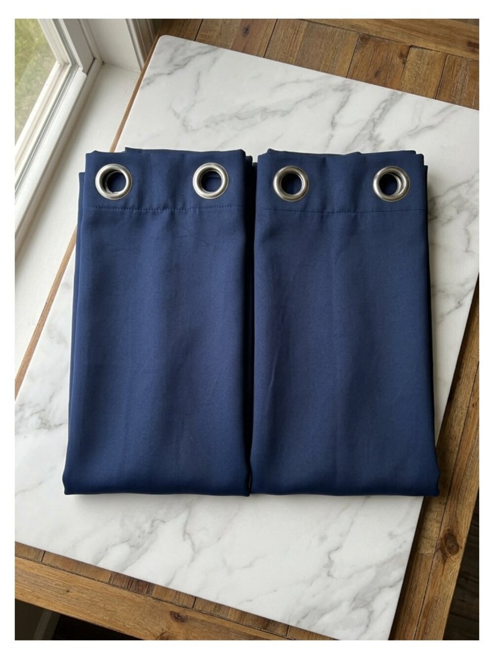 Blackout Grommet Curtain Panels 84 Inch Thermal Insulated Polyester Set of 2